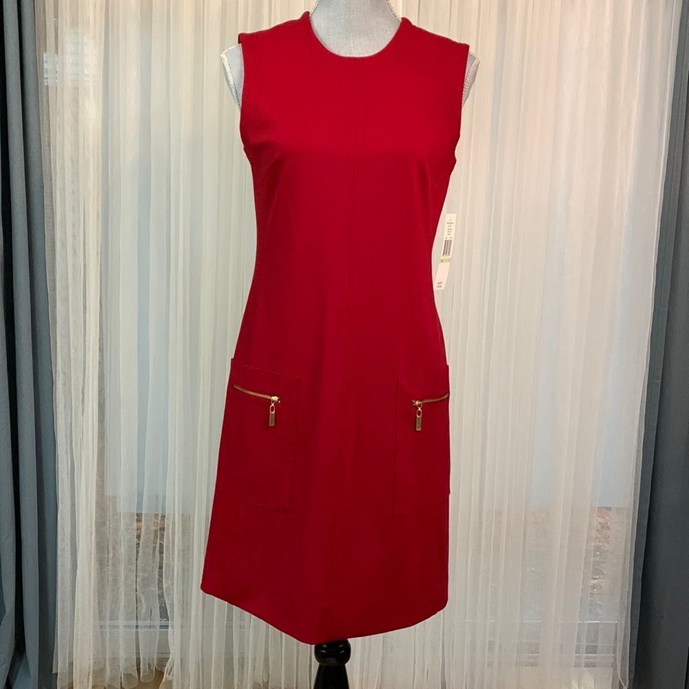 SHARGANO Scarlett’s sleeveless w exposed zippered patch pockets and back dress